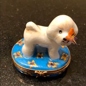 Bichon Frise Dog Artoria Limoges Box